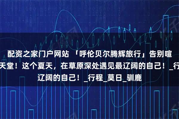 配资之家门户网站 「呼伦贝尔腾辉旅行」告别喧嚣，驰骋北境天堂！这个夏天，在草原深处遇见最辽阔的自己！_行程_莫日_驯鹿